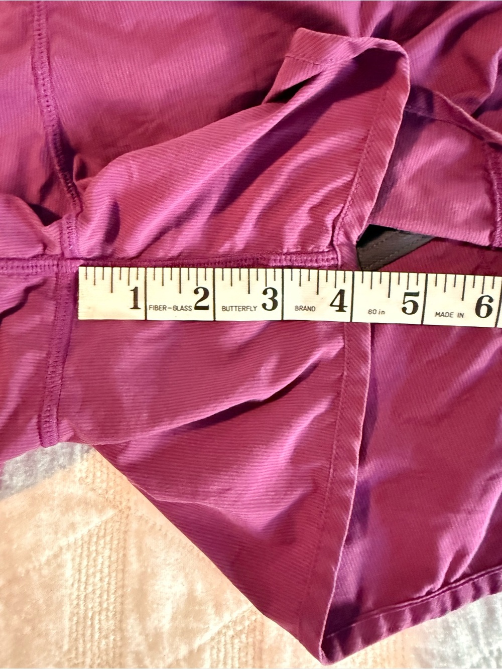 lululemon athletica Plum Performance Shorts with Heathered Waistband Size 8 - Picture 4 of 5